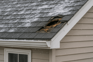 How Winter Storms can damage your roof and gutter