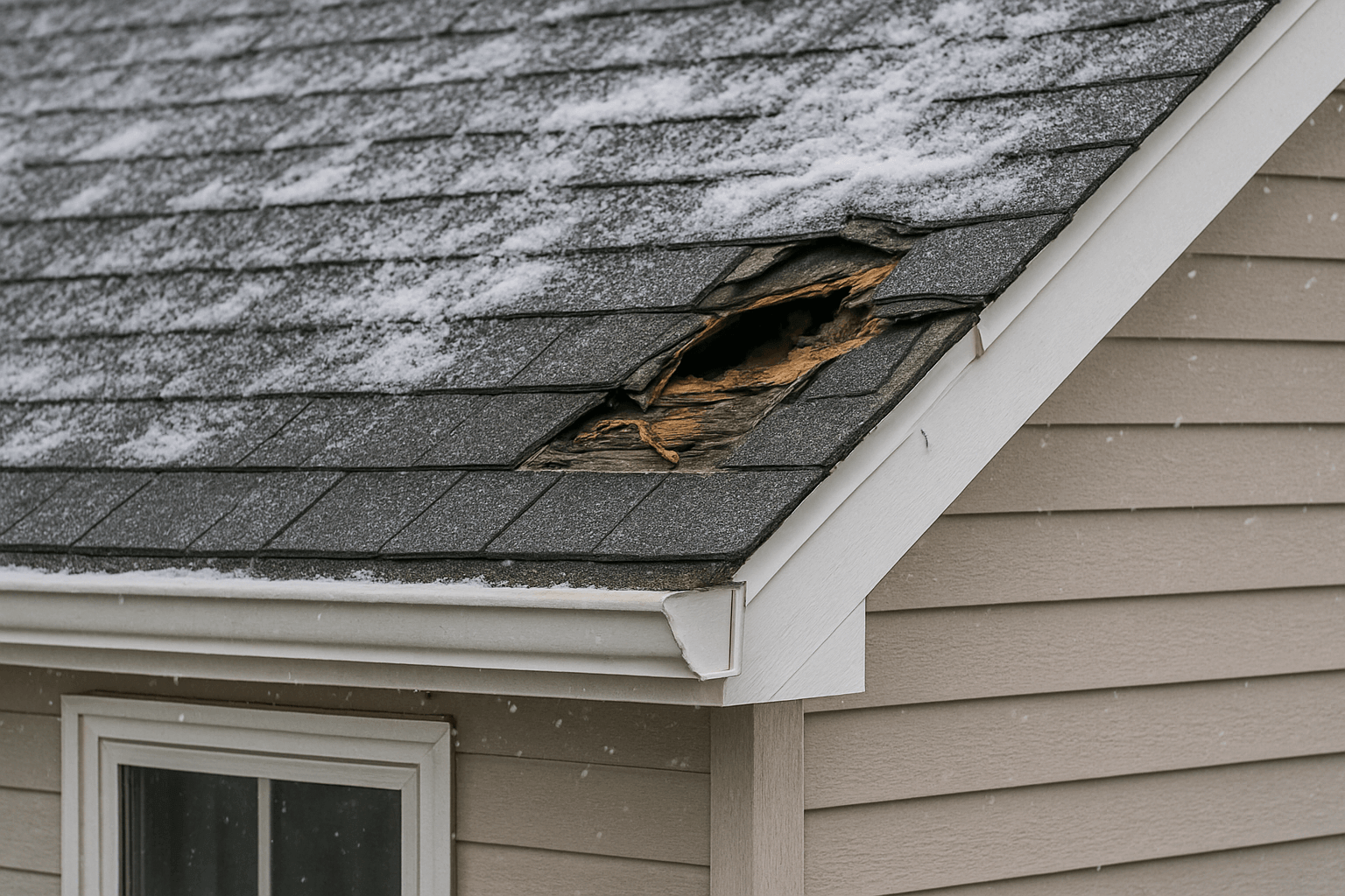 How Winter Storms can damage your roof and gutter