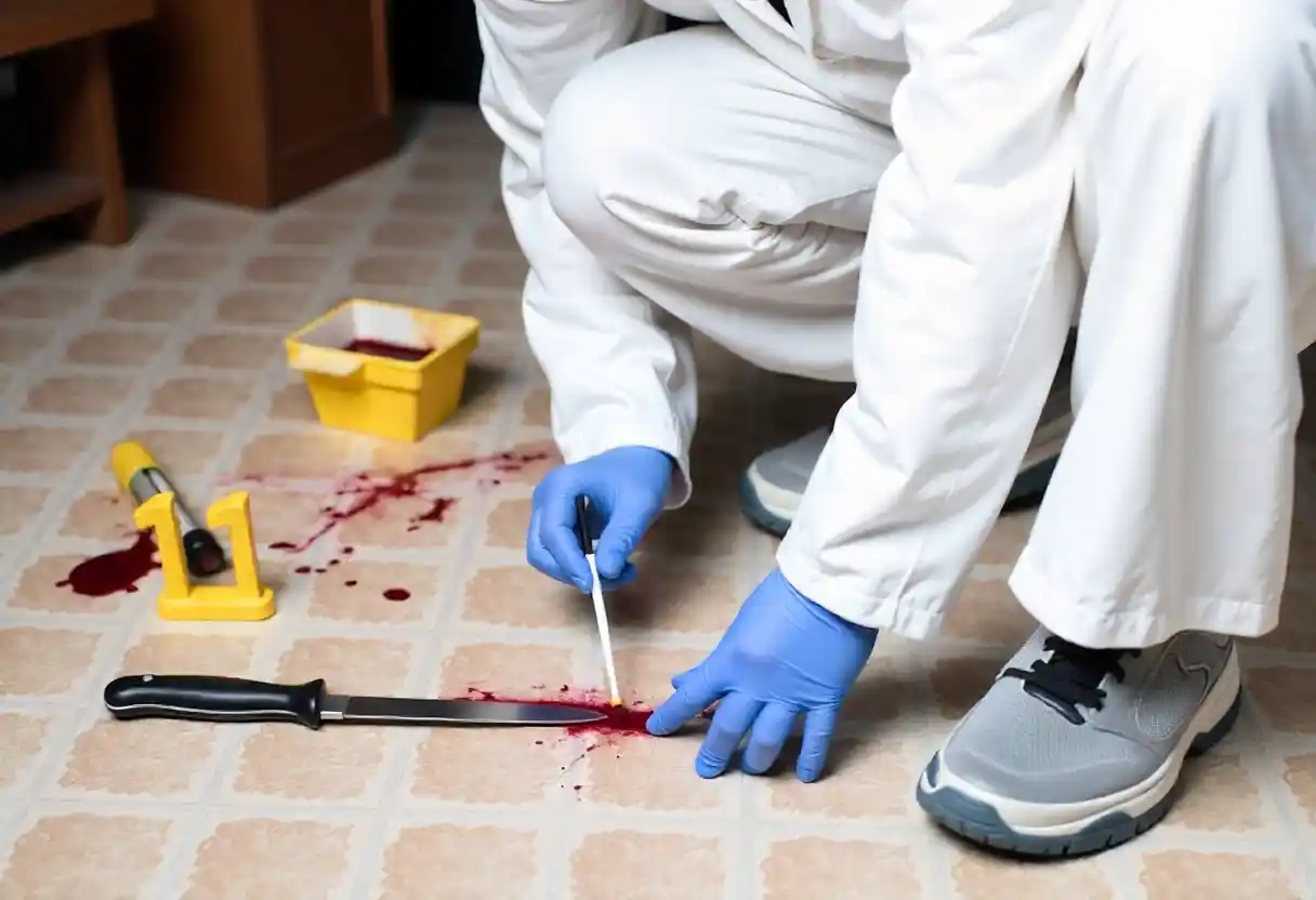 How to cleanup blood from a crime scene