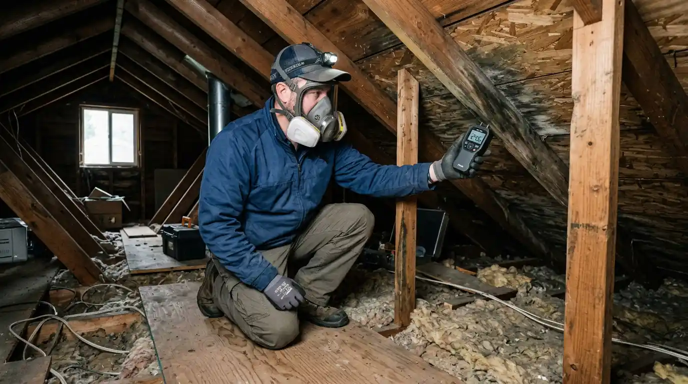 8️⃣ Attic Mold in the Pacific Northwest How Winter Moisture Becomes a Summer Problem