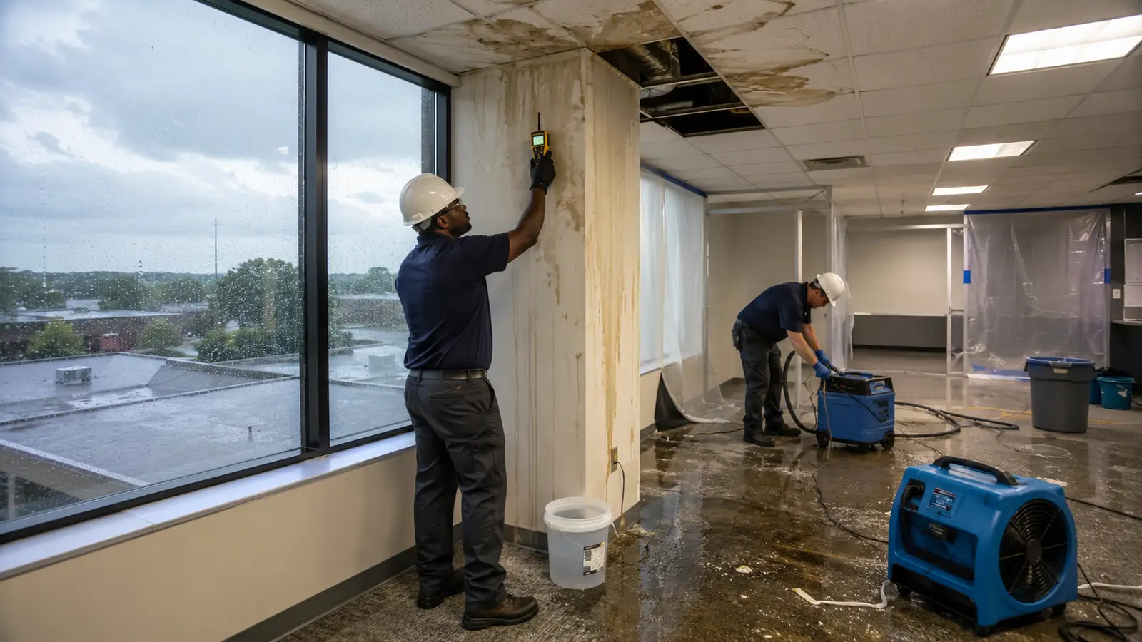 1-Commercial-Storm-Damage-Flat-Roof-Leaks-and-Tenant-Disruption