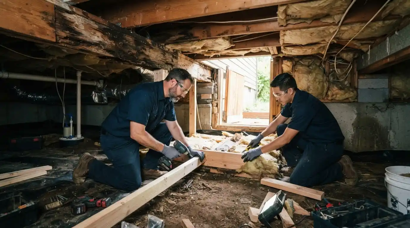 1. Dry-Season Crawlspace Repair