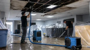 4-Commercial-Roof-Leaks-When-Water-Spreads-Beyond-the-Ceiling