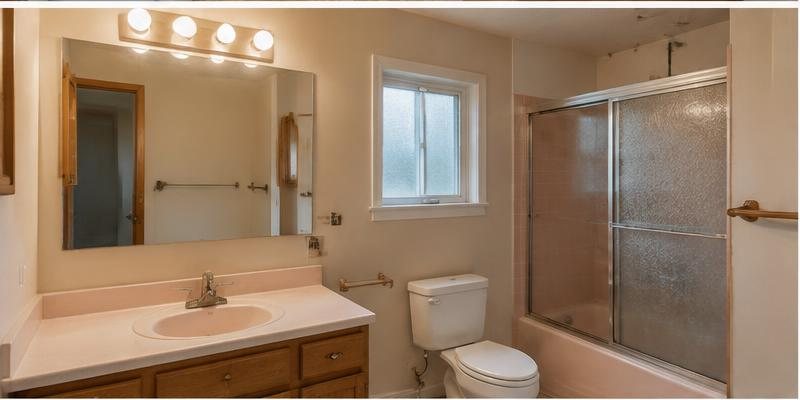 Dated bathroom before remodeling