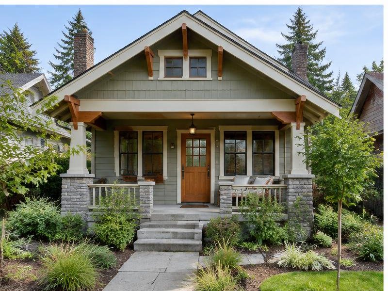 Older Portland craftsman home with original character