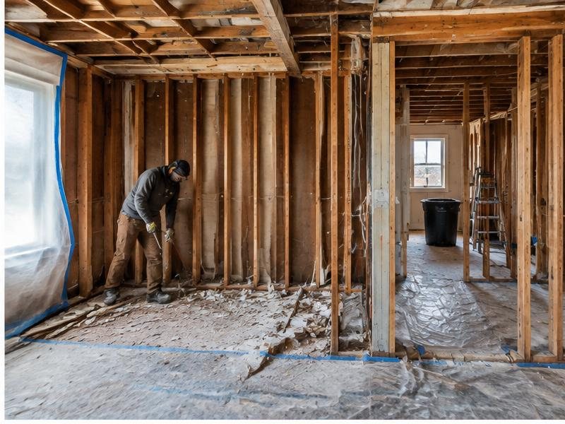 Remodeling plans and material scope being reviewed before construction